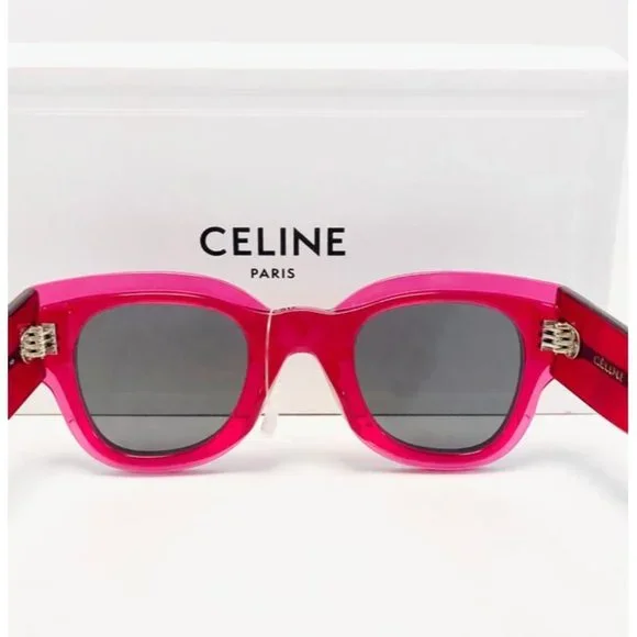 CELINE Red Oversized Cl40008i 66v Sunglasses display picture 1